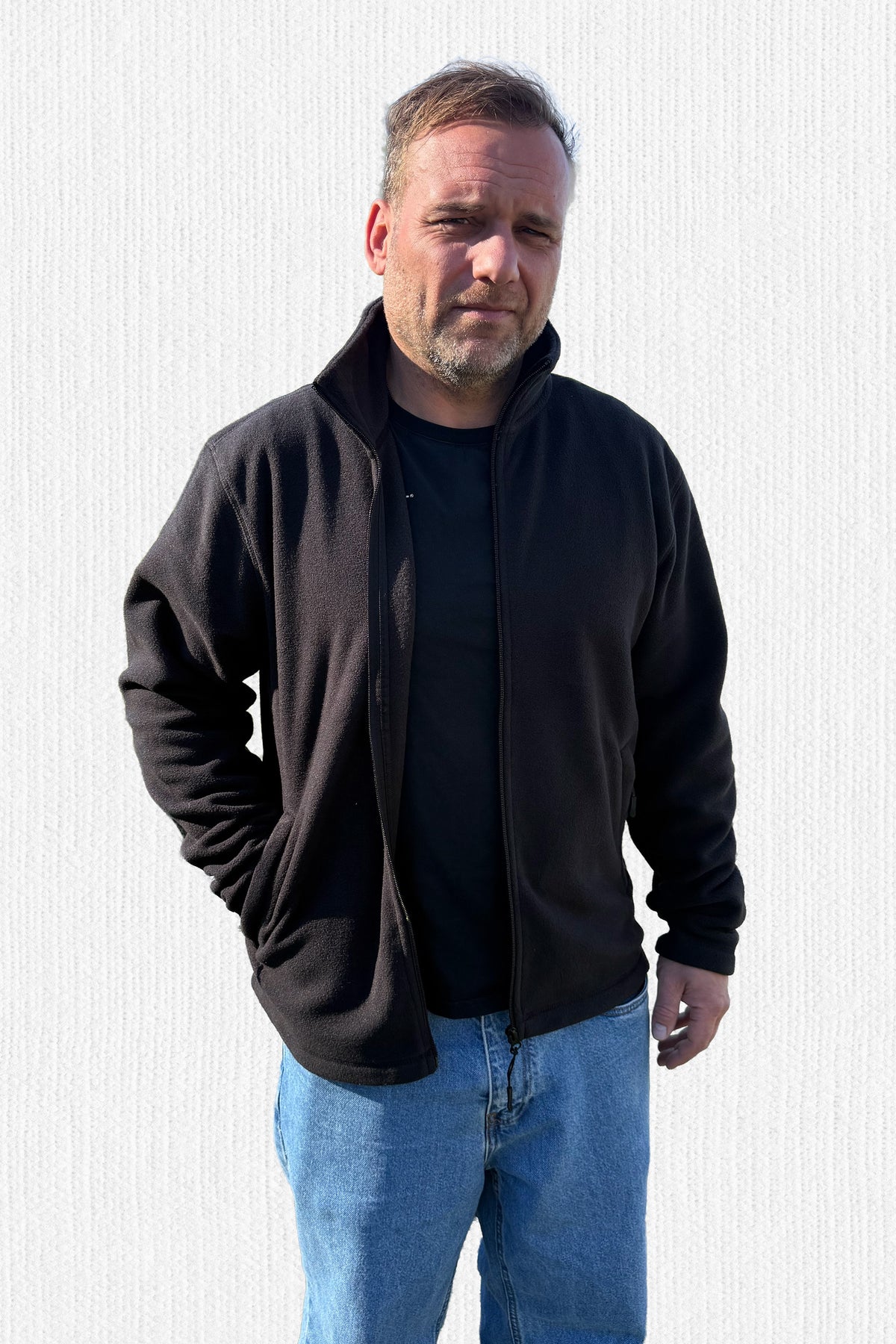 Fleecejacke mit Patch «Churwalden» Herren